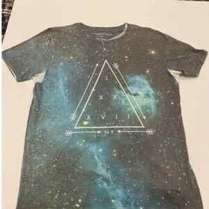 Aeropostale Galaxy Space Triangle T Shirt Size Medium (M)